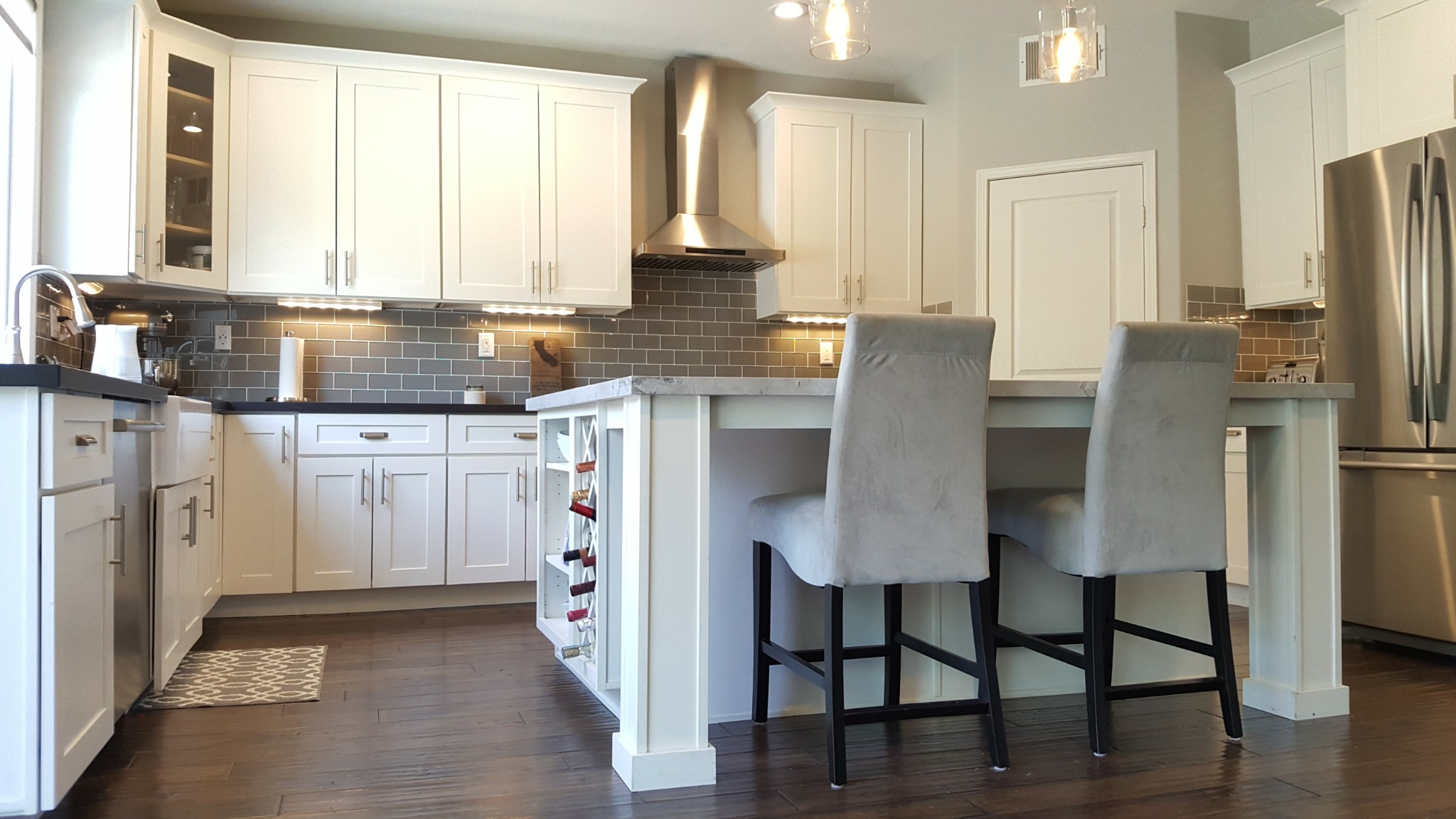 Modern kitchen interior with island